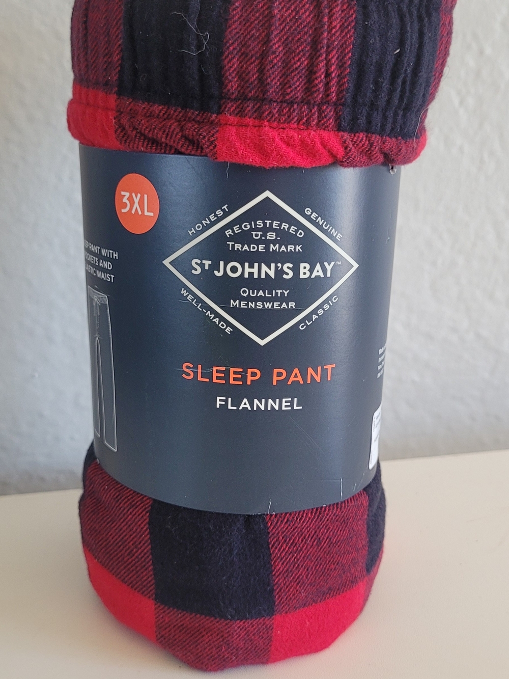 St. John's Bay Red & Black Flannel Sleep Pant - 3XL